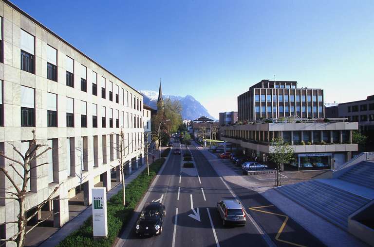 Vaduz als Verkehrknotenpunkt Liechtensteins