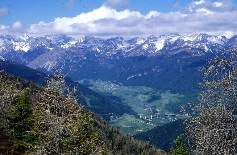 Il sbocco del Gschnitztal nel Wipptal