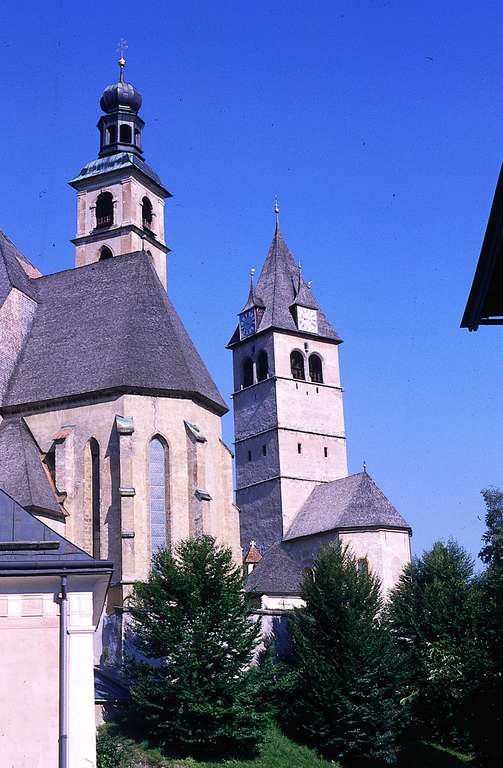 Church on a hillrock in Kitzbühel