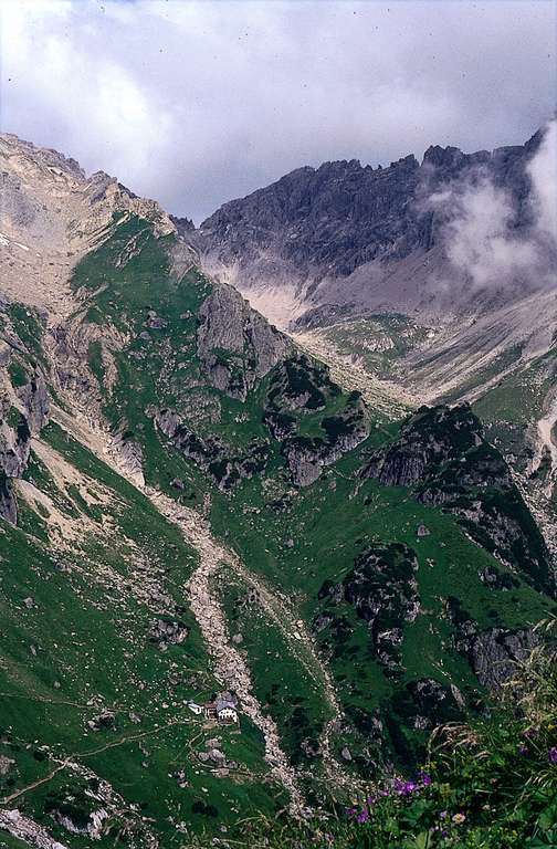 Muttekopfhütte con Muttekopfscharte