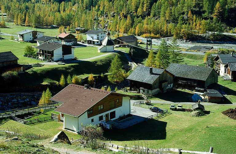 Zwieselstein, eine Ortsteil der Gemeinde Sölden