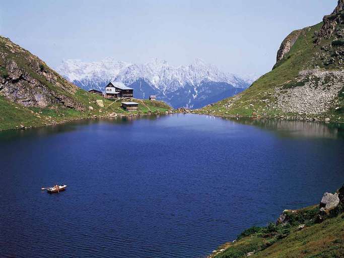 Mountain lake in Fieberbrunn