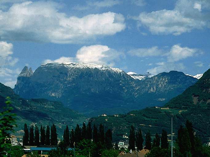 Blick zum Schlern von Bozen