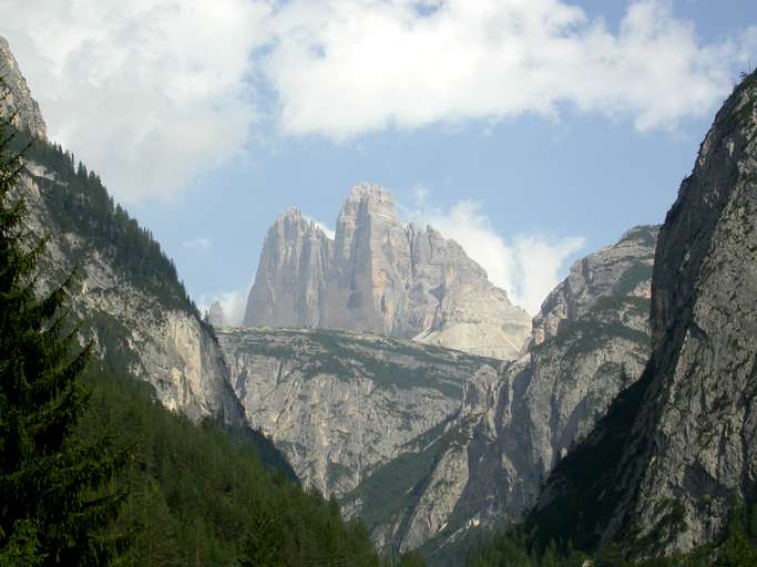 "Drei Zinnen" seen from South Tyrol