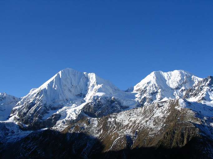 Königspitze (3851 m) und Monte Zebrù (3735 m)