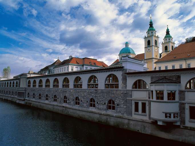 Market building of Plcenik, cathedral St. Nicholas