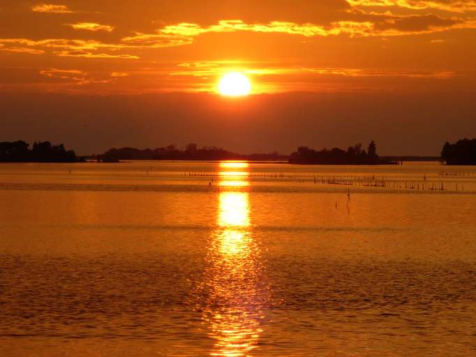 Sunset over the Lagoon of Grado