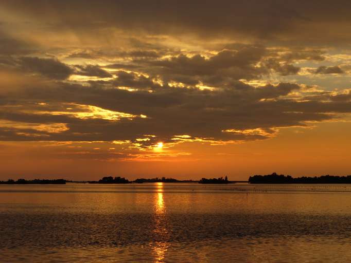 Sunset over the Lagoon of Grado